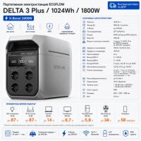 Портативная электростанция EcoFlow DELTA 3 Plus (1024 Втч) в Торезе